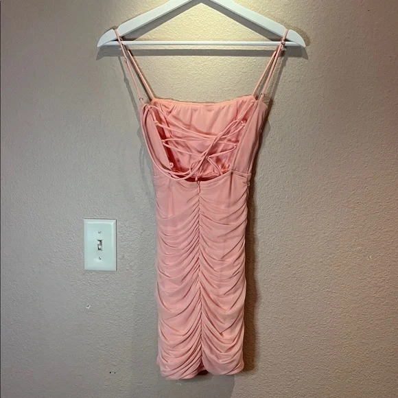 Lucy in The Sky Women’s Mesh Corset Dress in Light Pink Size XXS - Picture 6 of 11